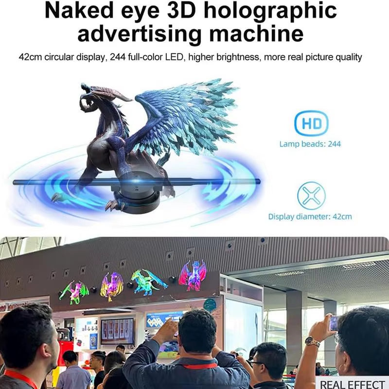 Christmas Holographic Projector Kit Holographic Projector LED Fan Projector Holographic Fan Projector 3D Hologram Holographic