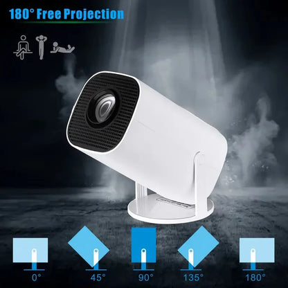 4K HD Wifi6 Projector Android 11 260 ANSI WIFI Allwinner H713 BT5.0 720P Home Cinema Outdoor Portable Projectors