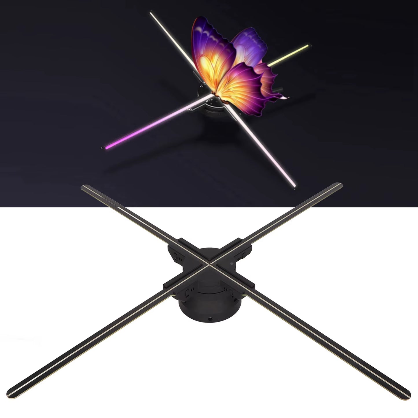 3D Hologram Fan Display 1024X768P Wifi APP Control Holographic Advertising Machine for Win Exhibition Fan Holographic Projector