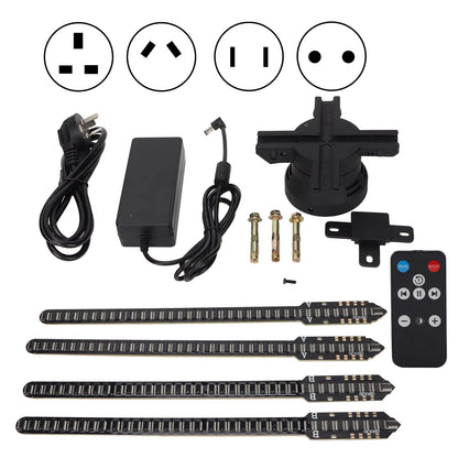 3D Hologram Fan Display 1024X768P Wifi APP Control Holographic Advertising Machine for Win Exhibition Fan Holographic Projector