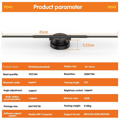 42-100CM 3D Fan Hologram Projector Wifi Display Advertising Logo Light Led Sign Holographic Lamp Three-Dimensional Projectors