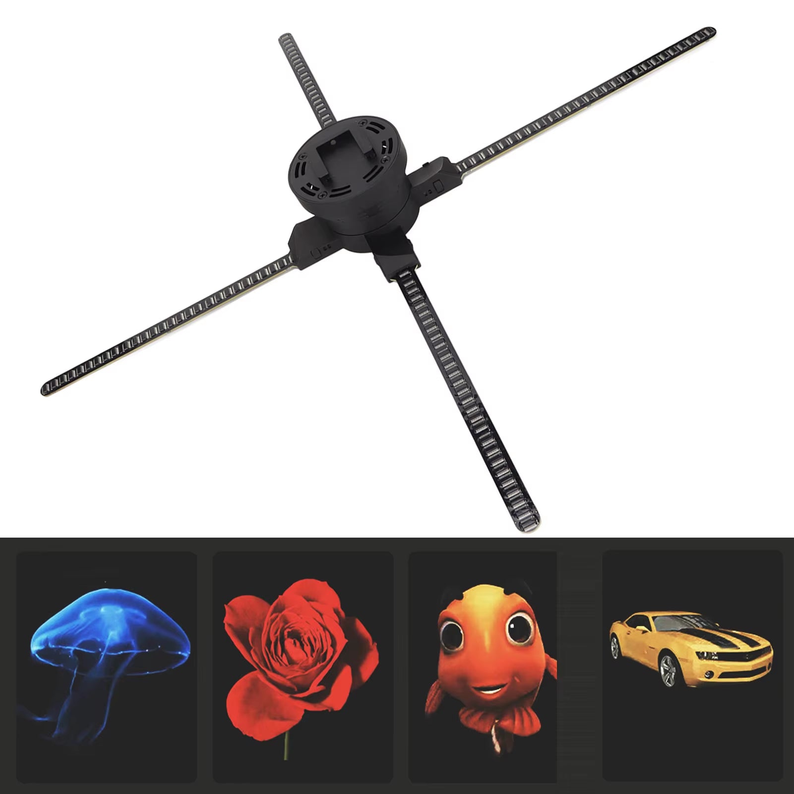 3D Hologram Fan Display 1024X768P Wifi APP Control Holographic Advertising Machine for Win Exhibition Fan Holographic Projector