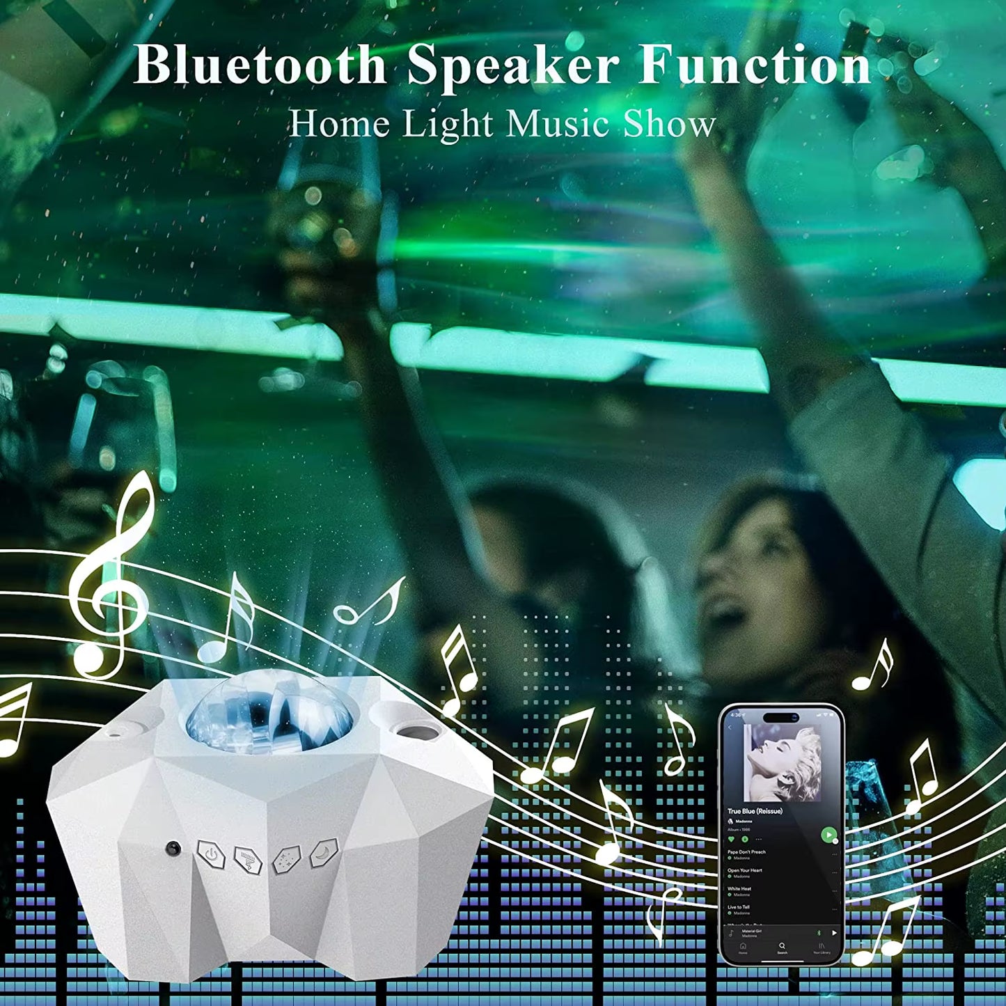 NEW Aurora Projectors Galaxy Star Projector Northern Light Starry Sky Moon Lamp for Bedroom Decor Bluetooth Music Nightlights