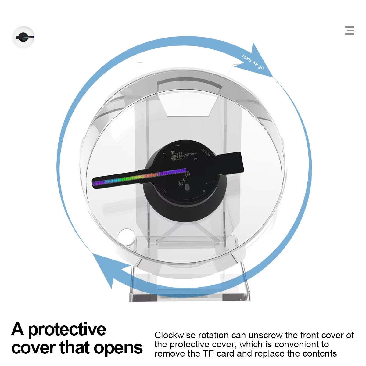 12CM MINI 3D Hologram Fan 3D Holographic Projector HD Holographic Projector for Stores Bars Party Xmas Advertising Display Light