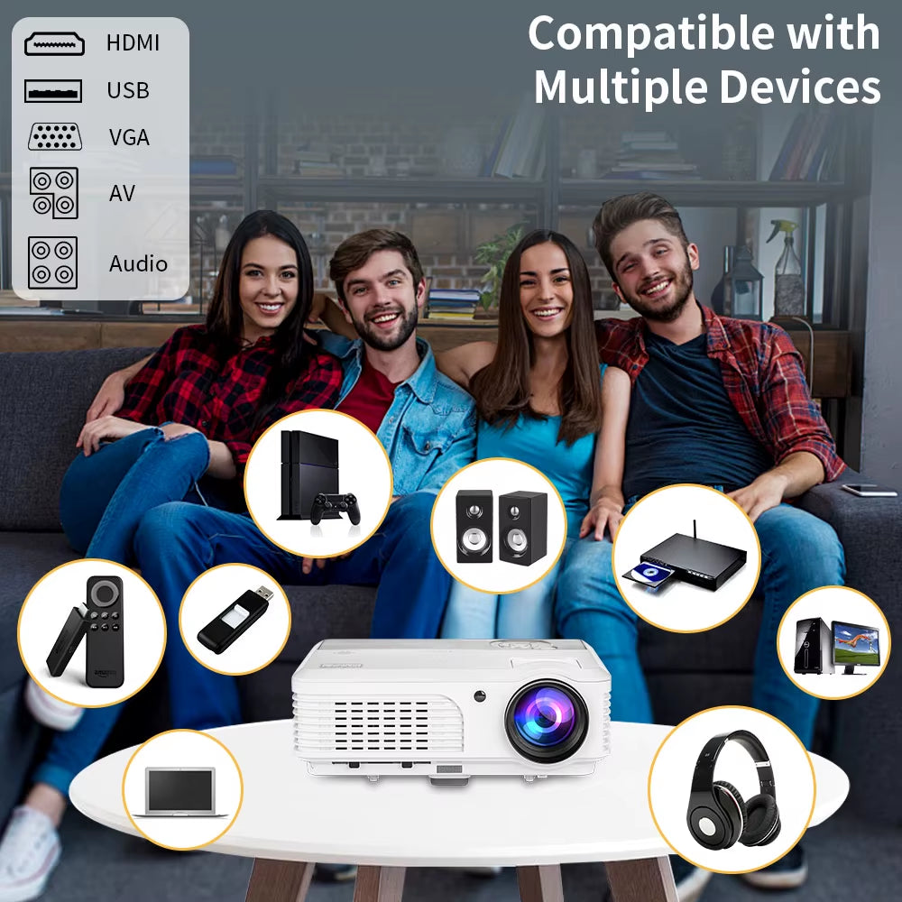 4K 10000 Lumens Android Beamer Projector Outdoors Full HD 1080P 8K Video Dolby Audio Home Theater Wifi Portable Proyector